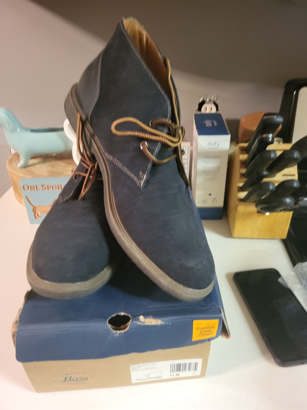 GH Bass Radley Chukka Navy Blue Ankle Boots Men's 11 M